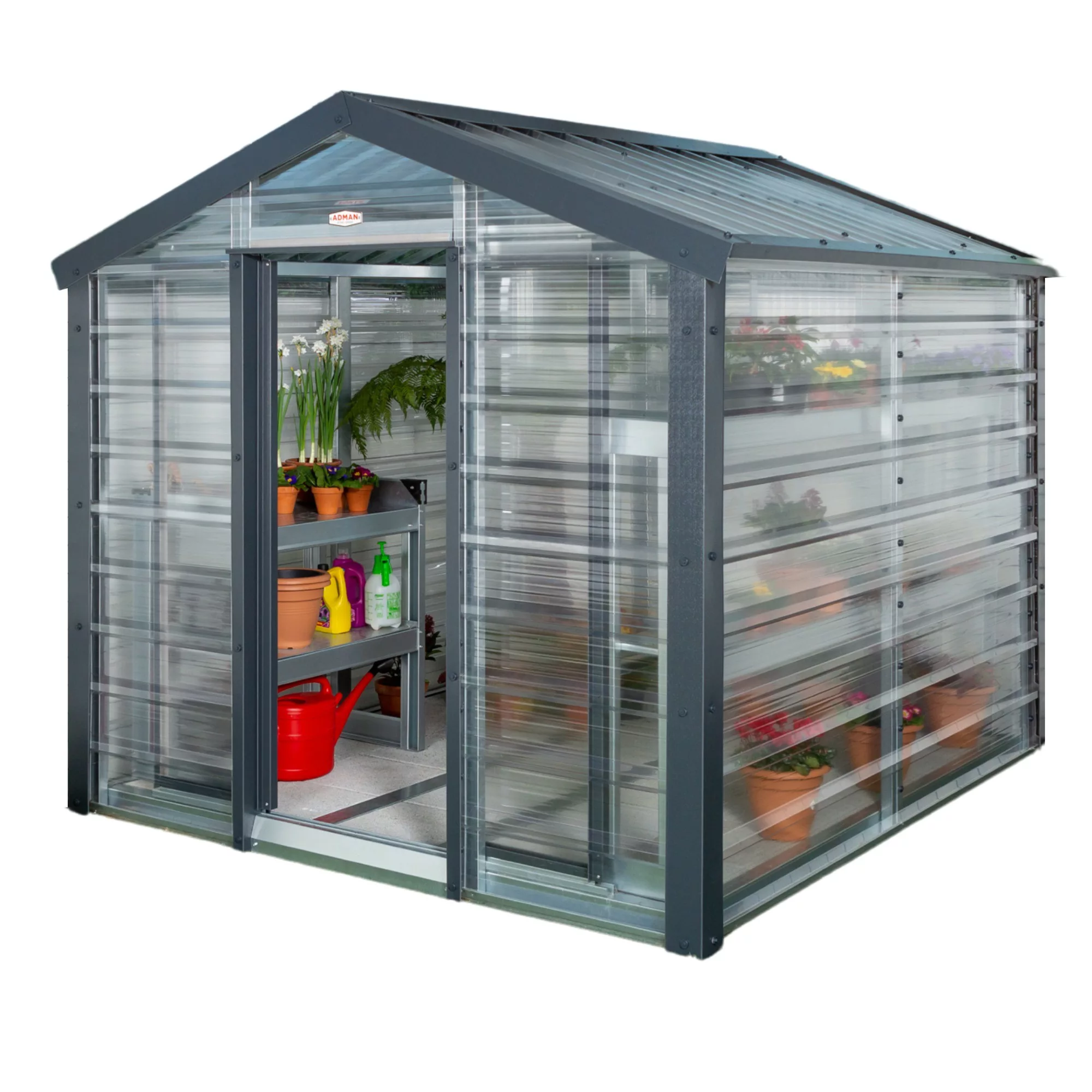 Adman Steel Sheds Multigrow 9.4x8.8 Greenhouse with Adjustable vent Adman Steel Sheds Multigrow 9.4x8.8 Greenhouse With Adjustable Vent -Hozelock Shop adman steel sheds multigrow 9 4x8 8 greenhouse with adjustable vent5391538910387 01c bq