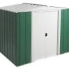 Arrow Greenvale 8x6 Apex Green & White Metal Shed