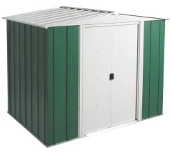 Arrow Greenvale 8x6 Apex Green & White Metal Shed