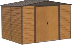 Arrow Woodvale 10x6 Apex Coffee Metal Shed