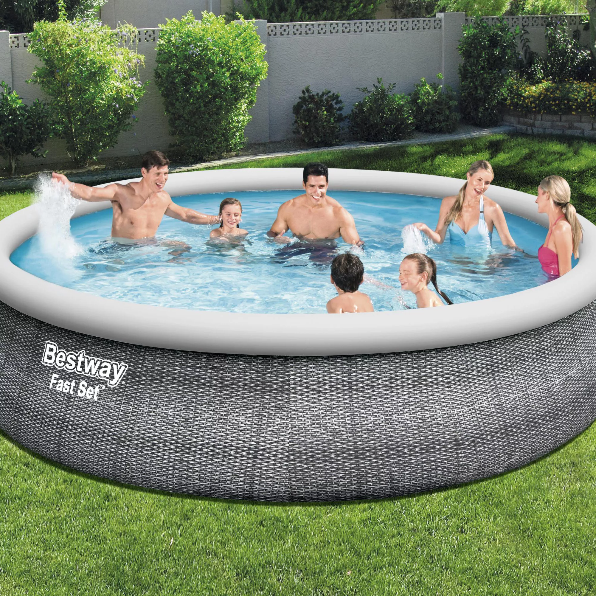 Bestway Fast set Polyvinyl chloride (PVC) Pool Bestway Fast Set Polyvinyl Chloride (PVC) Pool -Hozelock Shop bestway fast set polyvinyl chloride pvc pool6942138984668 02i bq