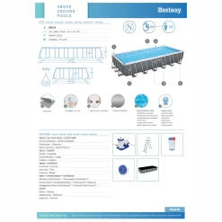 Bestway Power Steel® Plain Polyvinyl Chloride (PVC) & Steel Pool (W) 3.66m X (L) 7.32m -Hozelock Shop bestway power steel plain polyvinyl chloride pvc steel pool w 3 66m x l 7 32m6942138987195 04t