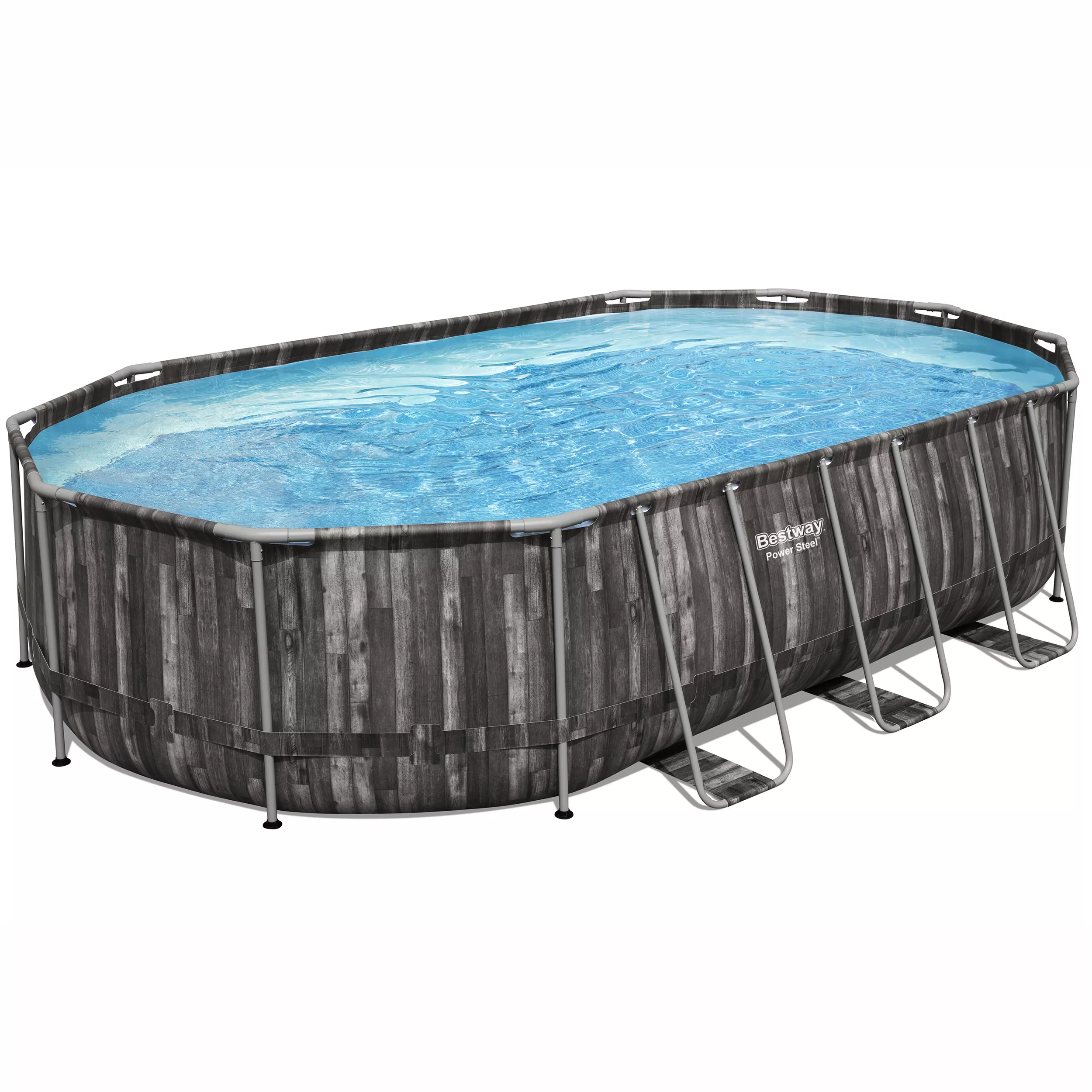 Bestway Power Steel® Wood Effect Polyvinyl chloride (PVC) & steel Pool (W) 3.66m x (L) 6.1m Bestway Power Steel® Wood Effect Polyvinyl Chloride (PVC) & Steel Pool (W) 3.66m X (L) 6.1m -Hozelock Shop bestway power steel wood effect polyvinyl chloride pvc steel pool w 3 66m x l 6 1m6942138983586 01c
