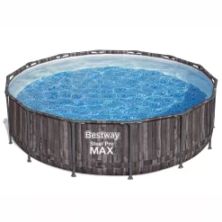 Bestway Steel Pro MAX™ Wood Effect Polyvinyl Chloride (PVC) & Steel Pool (W) 4.27m X (L) 4.27m