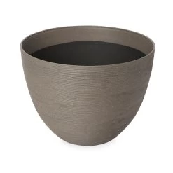 Blooma Momoka Grey Stone Effect Plastic Circular Plant Pot (Dia)40cm