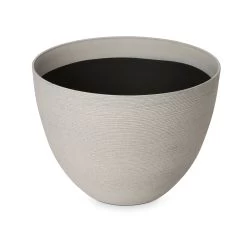 Blooma Momoka Taupe Stone Effect Plastic Circular Plant Pot (Dia)50cm