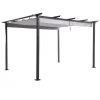 Blooma Moses Black Rectangular Gazebo, (W)4m (D)3m - Assembly Required