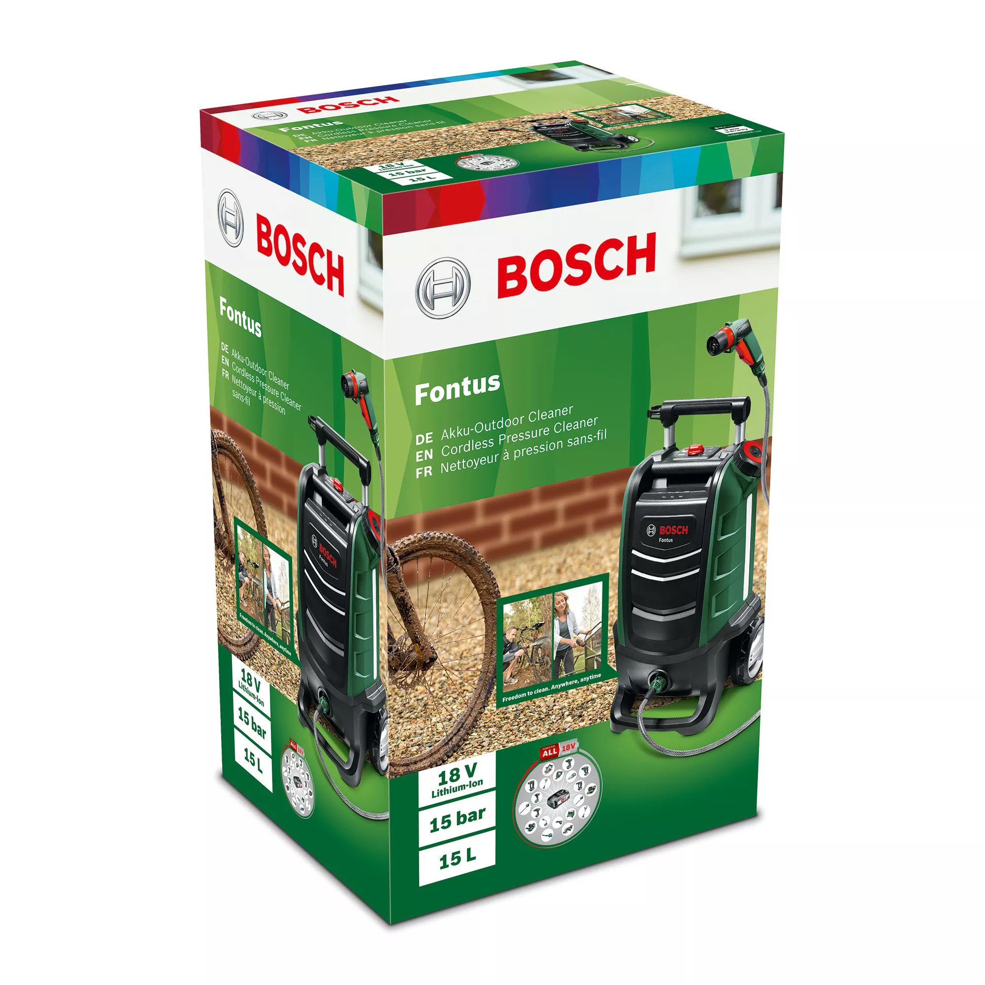 Bosch Power for all Cordless 18V Pressure washer Bosch Power For All Cordless 18V Pressure Washer -Hozelock Shop bosch power for all cordless 18v pressure washer3165140909105 02c bq