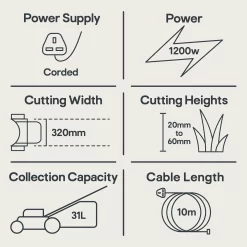 Bosch Rotak 320ER Corded Rotary Lawnmower -Hozelock Shop bosch rotak 320er corded rotary lawnmower3165140724289 01t EN bq 1