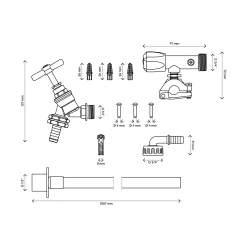 Brass & PVC Outdoor Tap 7 Brass & PVC Outdoor Tap -Hozelock Shop brass pvc outdoor tap5052931320172 01t