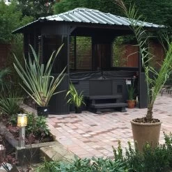 Canadian Spa Company Frazer Square Gazebo, (W)3.37m (D)3.37m - Assembly Required -Hozelock Shop canadian spa company frazer square gazebo w 3 37m d 3 37m assembly required0700697209570 01i bq