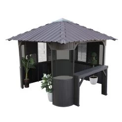 Canadian Spa Company Frazer Square Gazebo, (W)3.37m (D)3.37m - Assembly Required