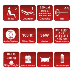 Canadian Spa Toronto Special Edition 6 Person Hot Tub -Hozelock Shop canadian spa toronto special edition 6 person hot tub0708296543088 01t bq