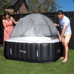 CleverSpa Grey Square Canopy (D) 1240mm -Hozelock Shop cleverspa grey square canopy d 1240mm5019008882124 01i bq