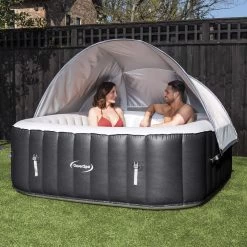 CleverSpa Grey Square Canopy (D) 1240mm -Hozelock Shop cleverspa grey square canopy d 1240mm5019008882124 02i bq