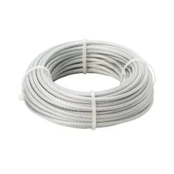 Diall White PVC & Steel Cable, (L)20m (Dia)4mm