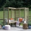 Forest Firenze Corner Arbour, (H)1970mm (W)1800mm (D)1800mm - Assembly Required -Hozelock Shop forest firenze corner arbour h 1970mm w 1800mm d 1800mm assembly required5013053185049 02i bq