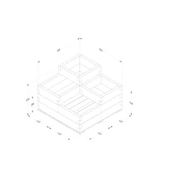 Forest Garden 0.9m X 0.9m Mixed Softwood Rectangular Raised Bed Kit 0.81m² -Hozelock Shop forest garden 0 9m x 0 9m mixed softwood rectangular raised bed kit 0 81m 5013053193495 01t