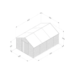 Forest Garden 10x15 Apex Dip Treated Shiplap Wooden Shed With Floor - Assembly Service Included -Hozelock Shop forest garden 10x15 apex dip treated shiplap wooden shed with floor assembly service included5013053193273 01t