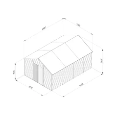 Forest Garden 10x15 Apex Pressure Treated Overlap Wooden Shed With Floor - Assembly Service Included -Hozelock Shop forest garden 10x15 apex pressure treated overlap wooden shed with floor assembly service included5013053192818 01t