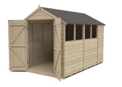 Forest Garden 10x6 Ft Apex Overlap Wooden 2 Door 4 Windows Shed With Floor -Hozelock Shop forest garden 10x6 ft apex overlap wooden 2 door 4 windows shed with floor5013053177747 21c bq