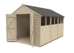 Forest Garden 12x8 Ft Apex Overlap Wooden 2 Door 6 Windows Shed With Floor -Hozelock Shop forest garden 12x8 ft apex overlap wooden 2 door 6 windows shed with floor5013053177983 21c bq
