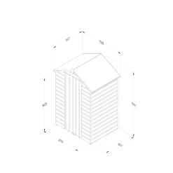 Forest Garden 4x3 Apex Dip Treated Shiplap Wooden Shed With Floor (Base Included) - Assembly Service Included -Hozelock Shop forest garden 4x3 apex dip treated shiplap wooden shed with floor base included assembly service included5013053194041 02i4