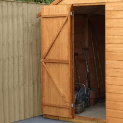 Forest Garden 4x3 Apex Dip Treated Shiplap Wooden Shed With Floor (Base Included) - Assembly Service Included -Hozelock Shop forest garden 4x3 apex dip treated shiplap wooden shed with floor base included assembly service included5013053194041 36c
