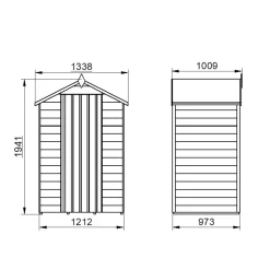 Forest Garden 4x3 Apex Pressure Treated Overlap Wooden Shed With Floor (Base Included) - Assembly Service Included -Hozelock Shop forest garden 4x3 apex pressure treated overlap wooden shed with floor base included assembly service included5013053176771 01t bq