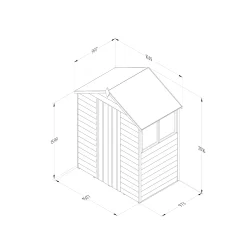Forest Garden 5x3 Apex Pressure Treated Overlap Wooden Shed With Floor (Base Included) -Hozelock Shop forest garden 5x3 apex pressure treated overlap wooden shed with floor base included 5013053192849 01t