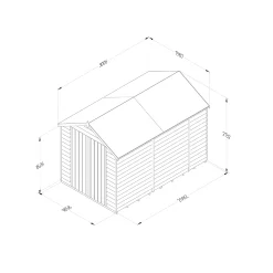 Forest Garden 6x10 Apex Pressure Treated Overlap Wooden Shed With Floor (Base Included) -Hozelock Shop forest garden 6x10 apex pressure treated overlap wooden shed with floor base included 5013053192856 01t