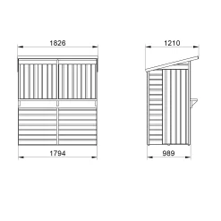 Forest Garden 6x3 Pent Dip Treated Shiplap Wooden Shed With Floor - Assembly Service Included -Hozelock Shop forest garden 6x3 pent dip treated shiplap wooden shed with floor assembly service included5013053184073 01t