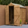 Forest Garden 6x4 Apex Dip Treated Overlap Wooden Shed With Floor - Assembly Service Included -Hozelock Shop forest garden 6x4 apex dip treated overlap wooden shed with floor assembly service included5013053176801 01i bq
