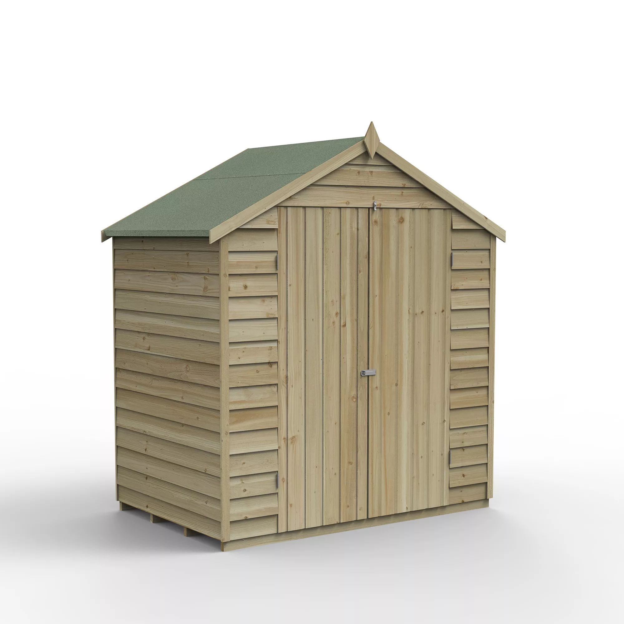 Forest Garden 6x4 Apex Pressure treated Overlap Wooden Shed with floor (Base included) Forest Garden 6x4 Apex Pressure Treated Overlap Wooden Shed With Floor (Base Included) -Hozelock Shop forest garden 6x4 apex pressure treated overlap wooden shed with floor base included 5013053192122 02c
