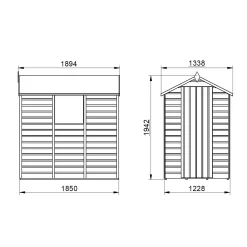 Forest Garden 6x4 Ft Apex Shiplap Wooden Shed With Floor -Hozelock Shop forest garden 6x4 ft apex shiplap wooden shed with floor5013053178669 03t bq
