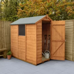 Forest Garden 6x4 Ft Apex Shiplap Wooden Shed With Floor