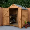 Forest Garden 6x4 Ft Apex Wooden 2 Door Shed With Floor - Assembly Service Included -Hozelock Shop forest garden 6x4 ft apex wooden 2 door shed with floor assembly service included5013053177303 01i bq