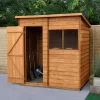 Forest Garden 6x4 Pent Dip Treated Overlap Wooden Shed With Floor -Hozelock Shop forest garden 6x4 pent dip treated overlap wooden shed with floor5013053178331 01i bq