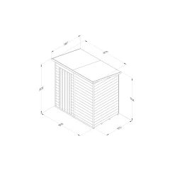 Forest Garden 6x4 Pent Pressure Treated Overlap Wooden Shed With Floor (Base Included) -Hozelock Shop forest garden 6x4 pent pressure treated overlap wooden shed with floor base included 5013053192900 01t