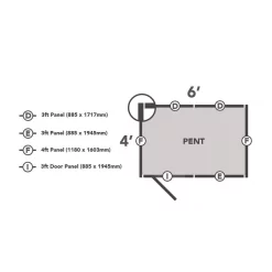 Forest Garden 6x4 Pent Pressure Treated Overlap Wooden Shed With Floor (Base Included) -Hozelock Shop forest garden 6x4 pent pressure treated overlap wooden shed with floor base included 5013053192900 02t