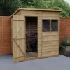 Forest Garden 6x4 Pent Pressure Treated Overlap Wooden Shed With Floor (Base Included) - Assembly Service Included -Hozelock Shop forest garden 6x4 pent pressure treated overlap wooden shed with floor base included assembly service included5013053178416 01i bq
