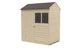 Forest Garden 6x4 Reverse Apex Pressure Treated Overlap Wooden Shed With Floor (Base Included) -Hozelock Shop forest garden 6x4 reverse apex pressure treated overlap wooden shed with floor base included 5013053178171 01c bq