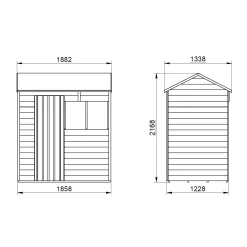 Forest Garden 6x4 Reverse Apex Pressure Treated Overlap Wooden Shed With Floor (Base Included) -Hozelock Shop forest garden 6x4 reverse apex pressure treated overlap wooden shed with floor base included 5013053178171 01t bq