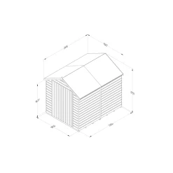 Forest Garden 6x8 Apex Dip Treated Shiplap Wooden Shed With Floor (Base Included) -Hozelock Shop forest garden 6x8 apex dip treated shiplap wooden shed with floor base included 5013053194102 02i