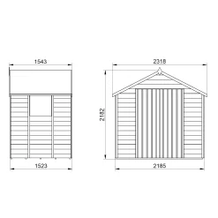 Forest Garden 7x5 Apex Dip Treated Overlap Wooden Shed With Floor -Hozelock Shop forest garden 7x5 apex dip treated overlap wooden shed with floor5013053177778 01t bq