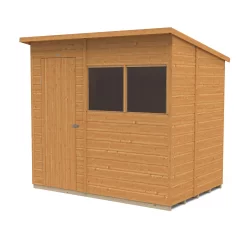 Forest Garden 7x5 Ft Pent Shiplap Wooden 2 Windows Shed With Floor - Assembly Service Included -Hozelock Shop forest garden 7x5 ft pent shiplap wooden 2 windows shed with floor assembly service included5013053178935 02c bq