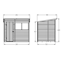 Forest Garden 7x5 Ft Pent Shiplap Wooden 2 Windows Shed With Floor - Assembly Service Included -Hozelock Shop forest garden 7x5 ft pent shiplap wooden 2 windows shed with floor assembly service included5013053178935 04t bq