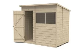 Forest Garden 7x5 Pent Pressure Treated Overlap Wooden Shed With Floor -Hozelock Shop forest garden 7x5 pent pressure treated overlap wooden shed with floor5013053178485 21c bq