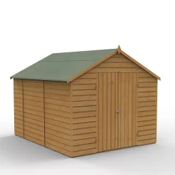 Forest Garden 8x10 Apex Dip Treated Shiplap Wooden Shed With Floor (Base Included) -Hozelock Shop forest garden 8x10 apex dip treated shiplap wooden shed with floor base included 5013053193846 02c