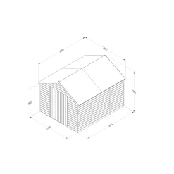 Forest Garden 8x10 Apex Dip Treated Shiplap Wooden Shed With Floor -Hozelock Shop forest garden 8x10 apex dip treated shiplap wooden shed with floor5013053193846 02i